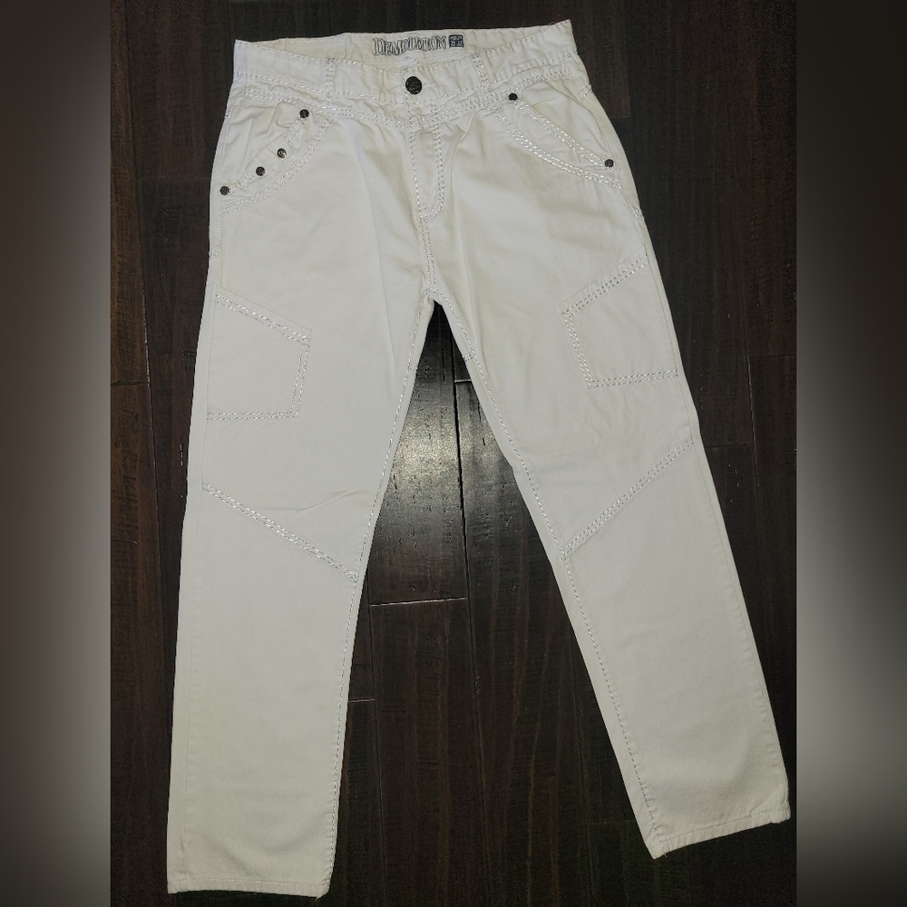 Demolition White Casual Pants sz 36x32